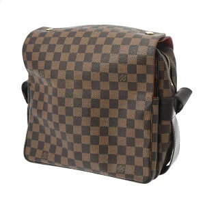 Louis Vuitton Brown Bag Shoulder Canvas Naviglio Damier